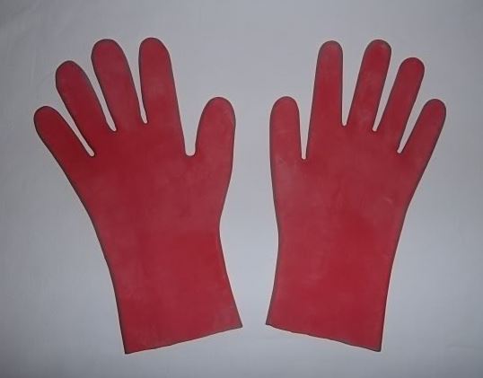 Gants en latex rouges